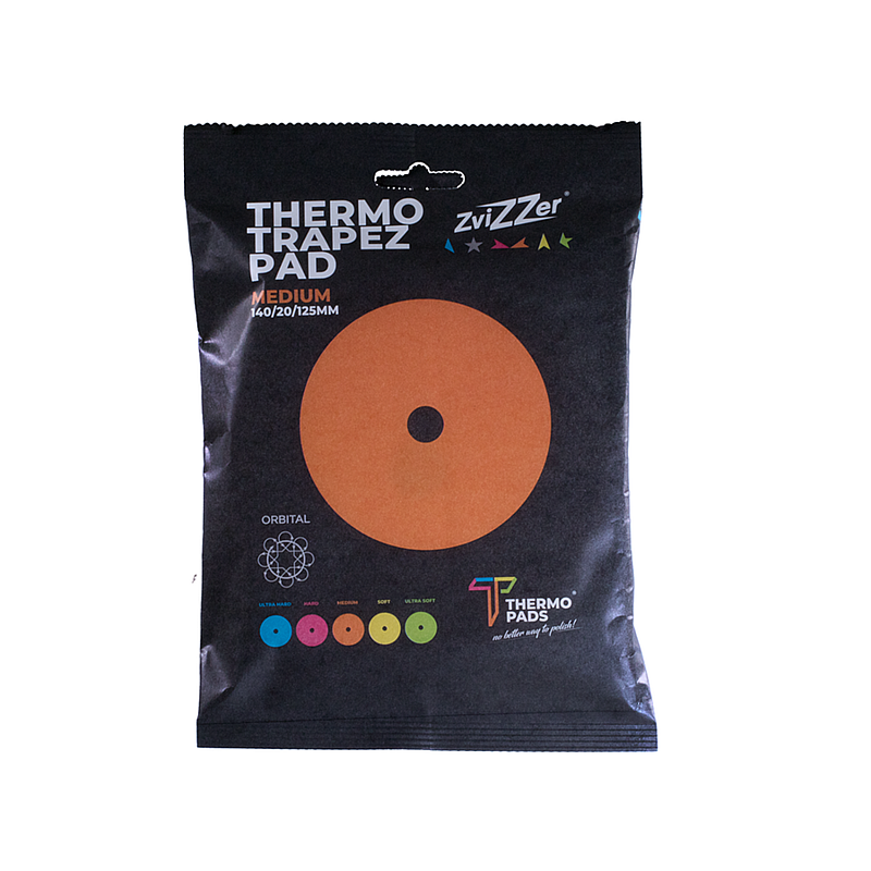 Полировальный круг из термоустойчивого поролона 125мм Zvizzer Thermo Trapez Pad - средней жёсткости