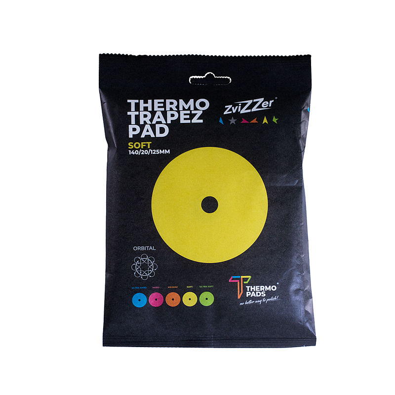 Полировальный круг из термоустойчивого поролона 125мм Zvizzer Thermo Trapez Pad - мягкий антиголограмный