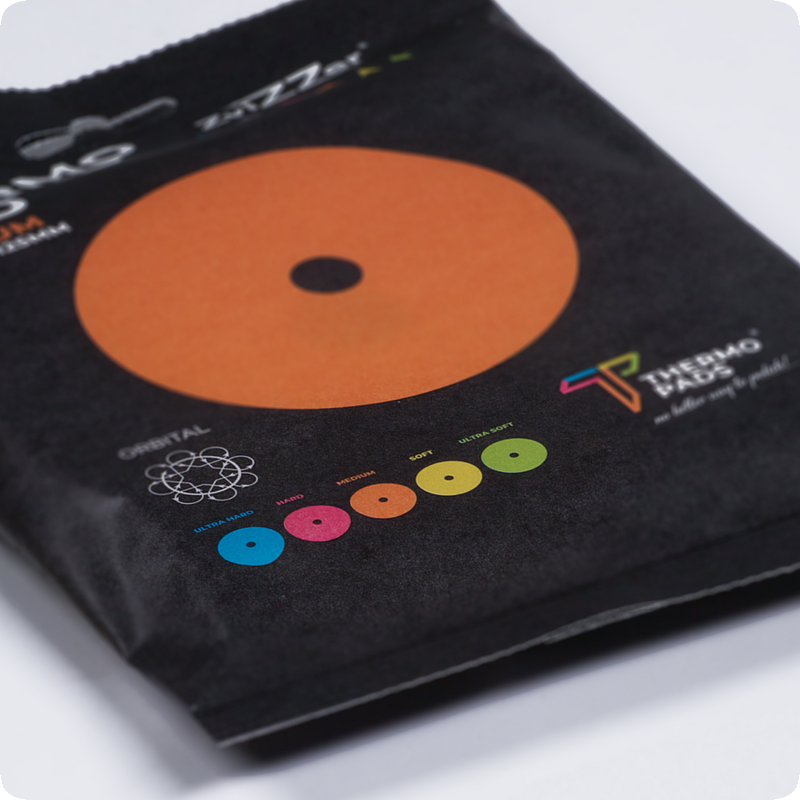 Полировальный круг из термоустойчивого поролона 125мм Zvizzer Thermo Trapez Pad - средней жёсткости