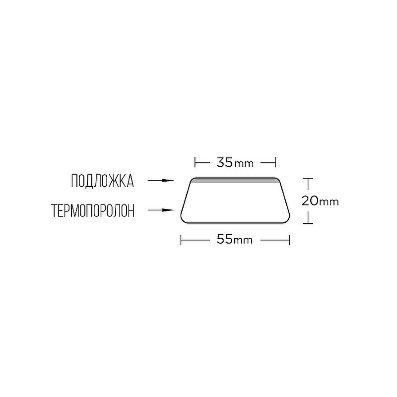 Zvizzer Thermo Pads ULTRA SOFT 55/20/35мм Комплект 5 шт. Полировальный термостойкий поролоновый чёрный круг ультра мягкий 4 kPa.