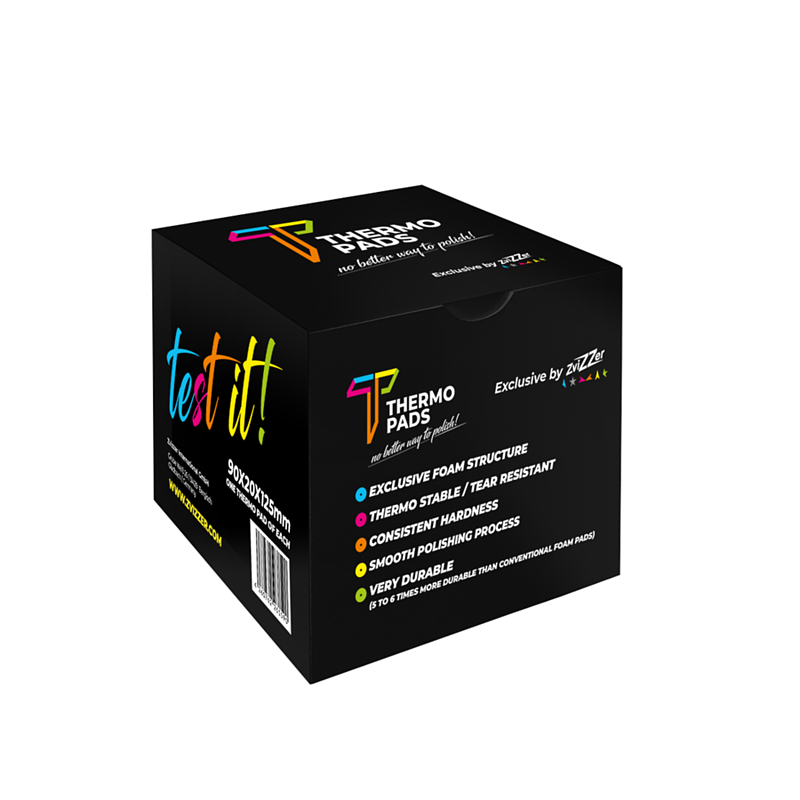 Набор термоустойчивых полировальных кругов разной плотности Thermo Detailing Line, 80мм, 5шт.