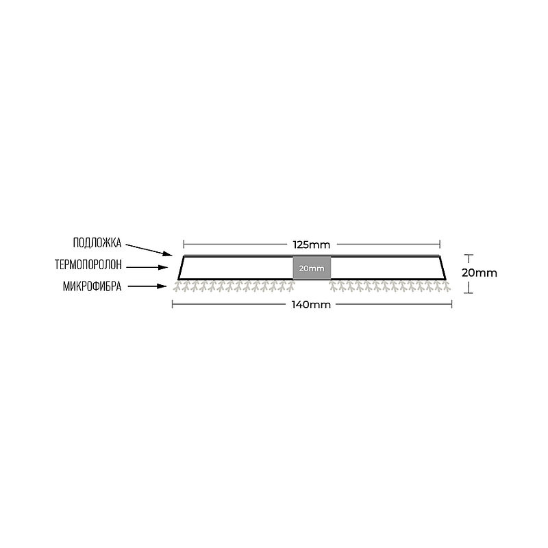Zvizzer Thermo Microfiber 140/30/125мм Комплект 2шт. Полировальный микрофибровый круг на твёрдом Termo поролоне с липучкой.