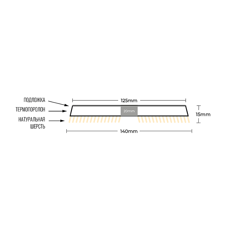 Zvizzer Thermo Wool 140/15/125мм. Комплект 2 шт. Полировальный круг из натурального стриженого меха на твёрдом Termo поролоне с липучкой.
