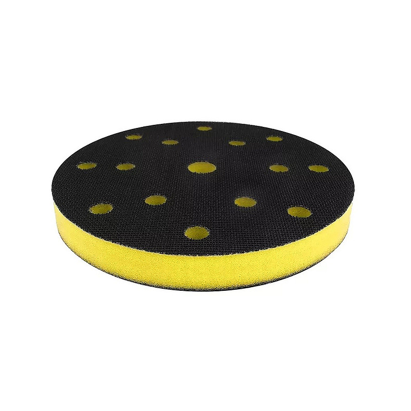 Интерфейс для шлифовки из поролона мягкий, 150/15/мм, 15 отверстий, желтый